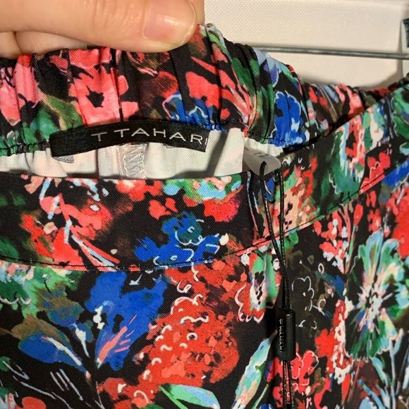 T Tahari Medium A Line Pull On Skirt Floral NWT - Picture 3 of 8